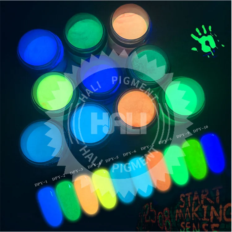 Hali 1kg Phosphor Luminous Pigment Glow In Dark Powder Luminescent Powder For Painting Coating Decorations