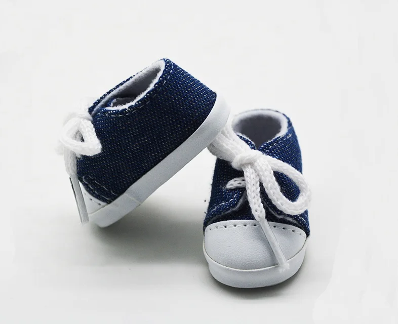 Classic blue canvas shoes of the 18 inch dollshoes
