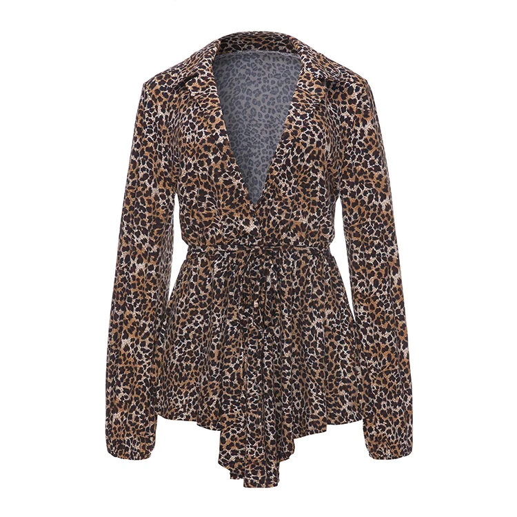 Женское асимметричное платье мини для ночного клуба с леопардовым принтом от производителя