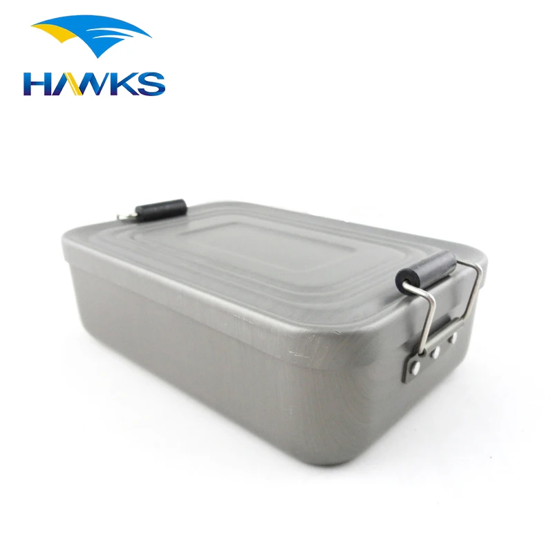 CL2C-DJ1812 Comlom Camping Aluminum Mess Tin Lunch Box with Rubber Snap Shut Rollers