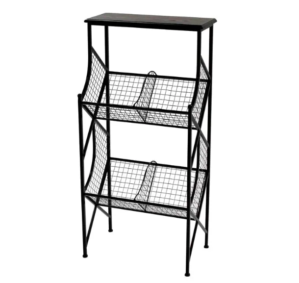 
4 drawers mesh and metal cabinet with wheels Metal Wood Furniture 
