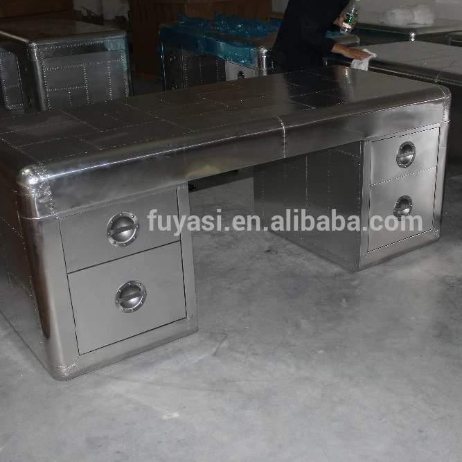 Aluminum office desk writing aviator office desks design desktop computers RTK-09