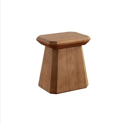 Square solid wood stool flower drum modern simple furniture