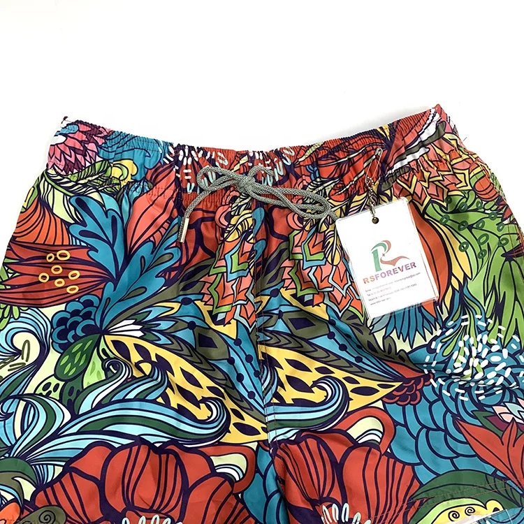 High Quality All Over Dye Sublimation Printing Board Shorts Swim Trunk For Men