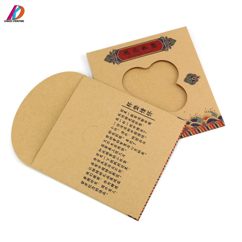 Mini Kraft Paper Gift Cardboard Envelope with Window