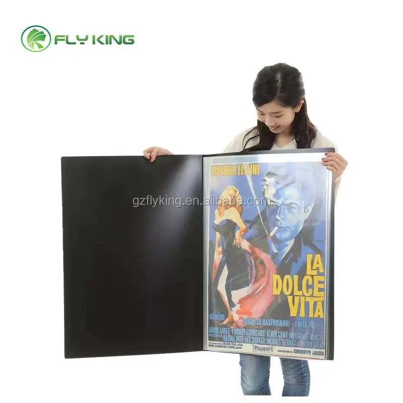 Гуанчжоу прозрачная пластиковая 20 карманов постер дисплей книга