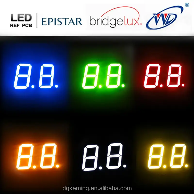 1inch 18 pin 2 digit 7 segment display de 7 segmentos catodo comum green