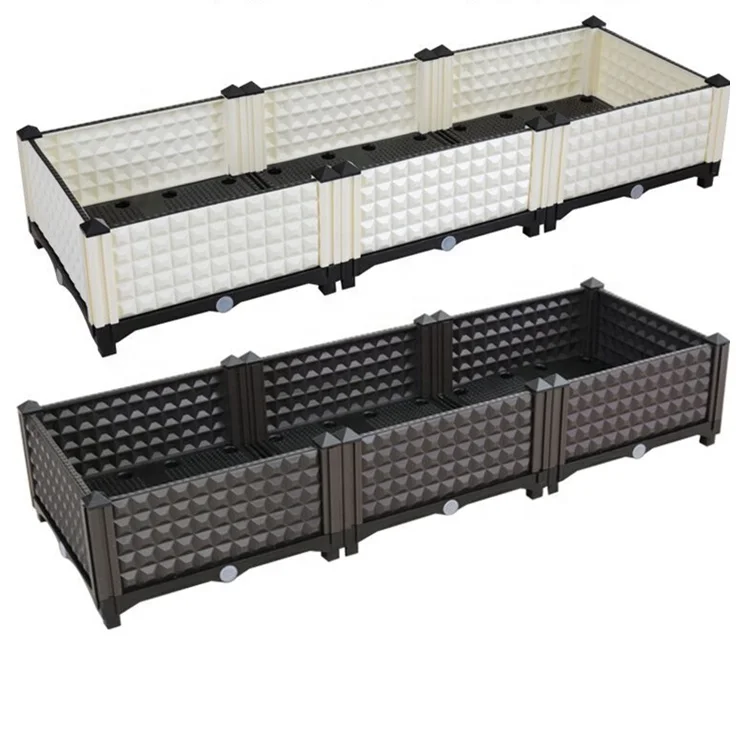 Europe Style convenient Single box large rectangular plastic planter box for planting and gardening