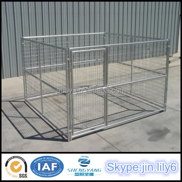 
Easy install cheap welded wire mesh dog kennels pet playpens animal train cages with roofs Square tube kennel European stye: