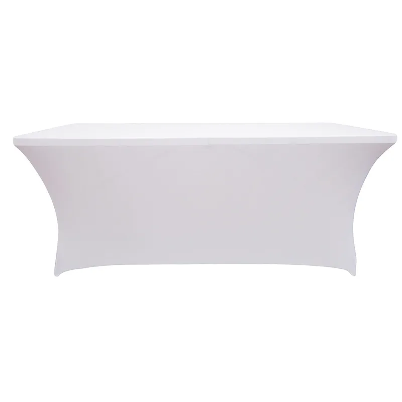 4ft 6ft 8ft Custom Print Fancy Spandex Table Cloth for Trade Show Display with Polyester Fabric