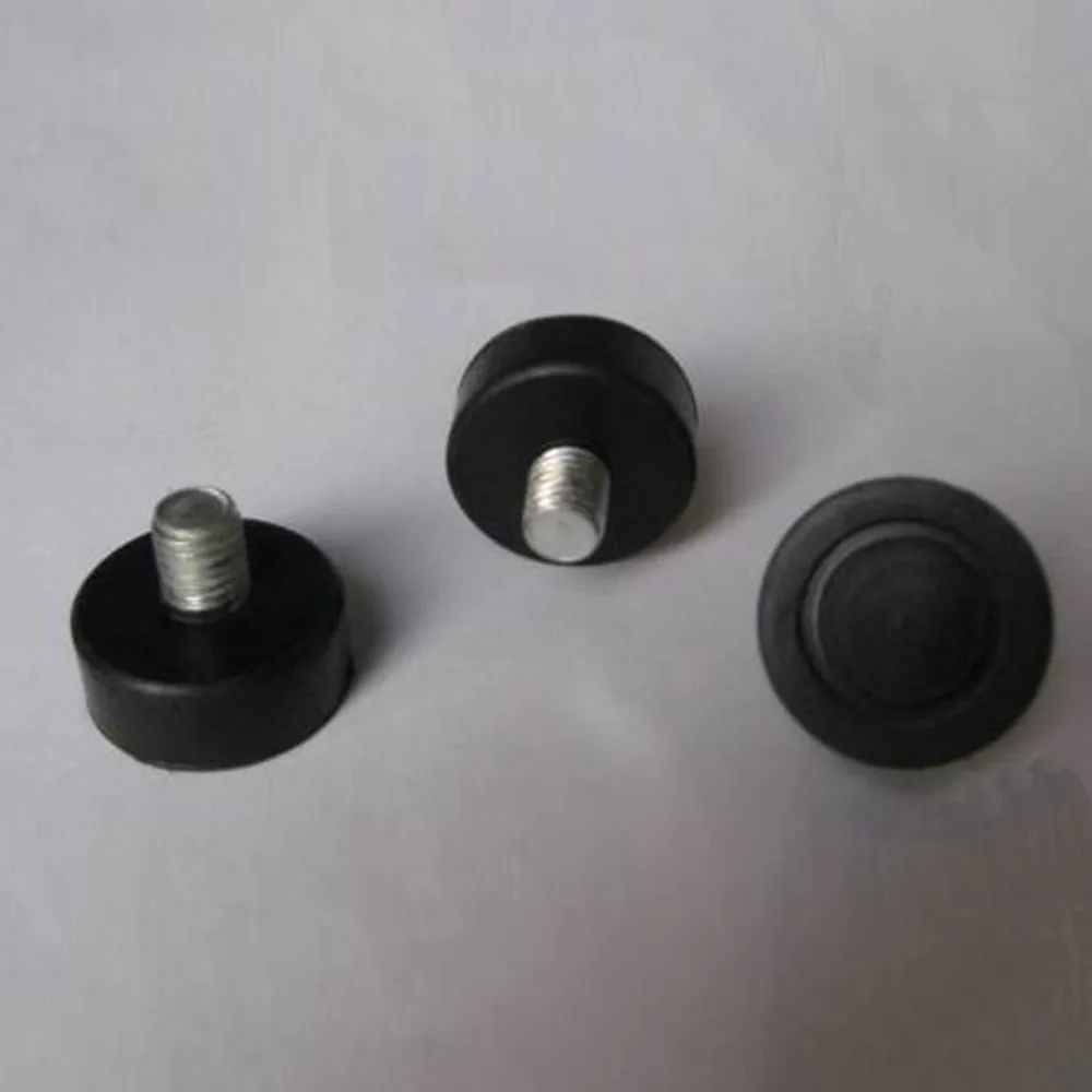 Round black M8 metal screw table height adjusters