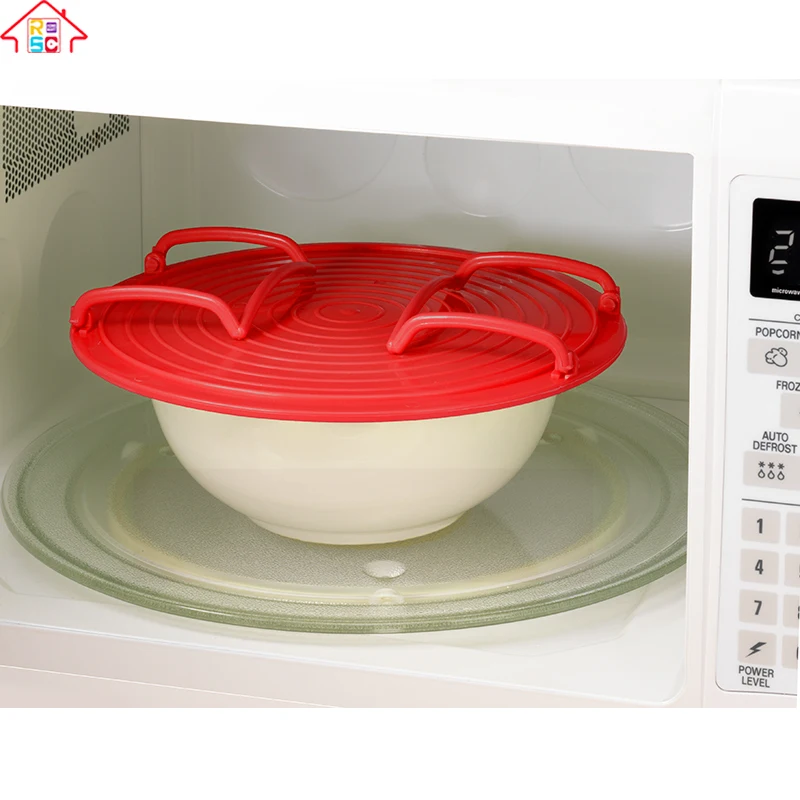 Multifunction Plastic Foldable Microwave Tray,Steam Rack Oven Bowls Plates Holder Shelf Kitchen Tool