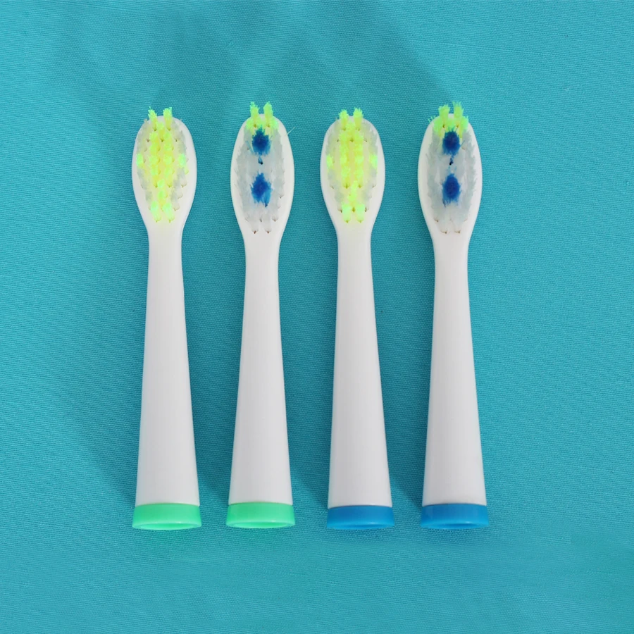 Custom Double Small White Medium Dupont Bristle Changeable Automatic Smart Sonic Electric Replacement Toothbrush Heads For Adult