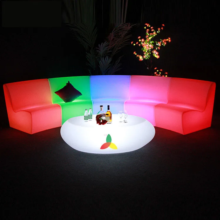 Commercial bar luxury furniture LED glowing bar sofa