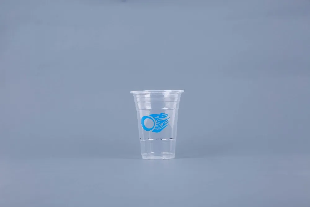 PP 15oz 450ml disposable tableware beverage drink coffee tea plastic cups with lids