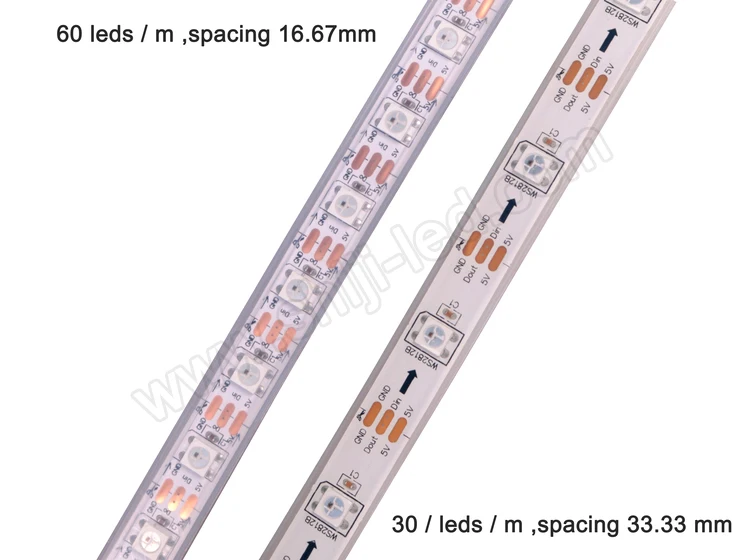 sk6812 ws2812b addressable digital Programmable rgb led pixel strip 5V 30leds 5050 outdoor decoration Waterproof pixel led strip
