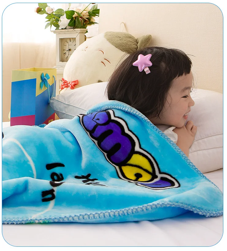 100% полиэстер дешевые детские печати корейский флис бросить пеленать одеяло
