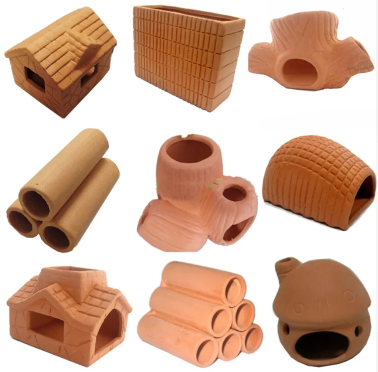 Made In China Terra Cotta Discus Breeding Cone Aquarium Cave