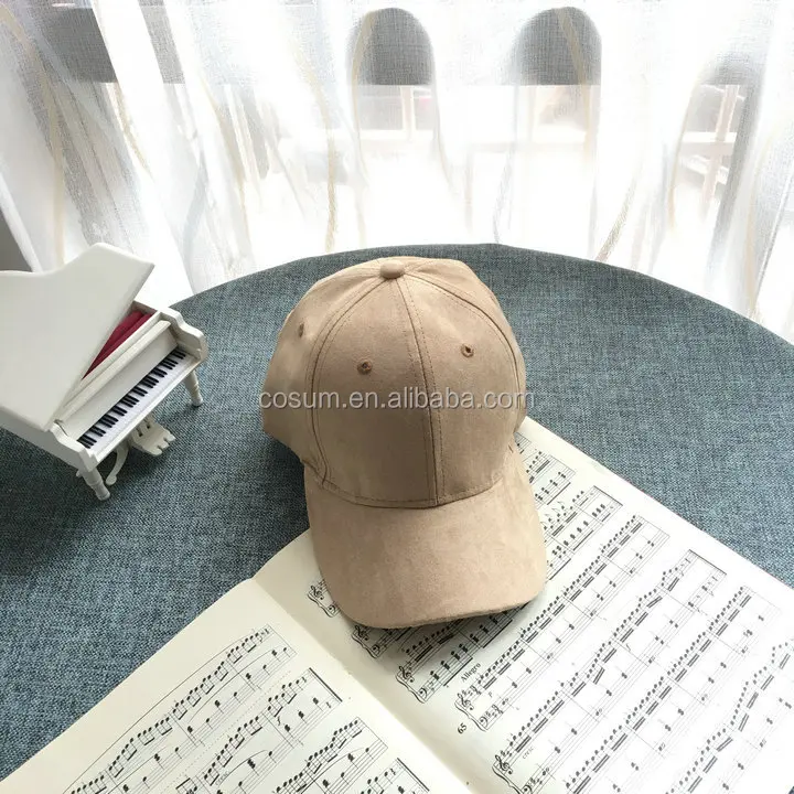 Wholesale custom cap suede trucker fashion suede baseball plain hat