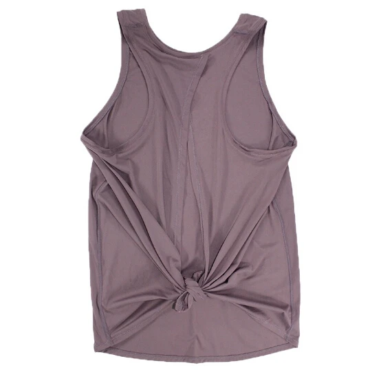 
Dropshipping activewear skin-friendly strap vest women bow beauty back athletic tank tops 