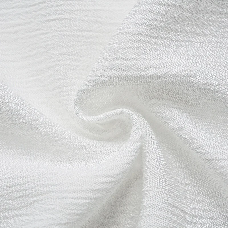 Factory directly sale super soft woven pure color white 100% rayon crinkle fabric
