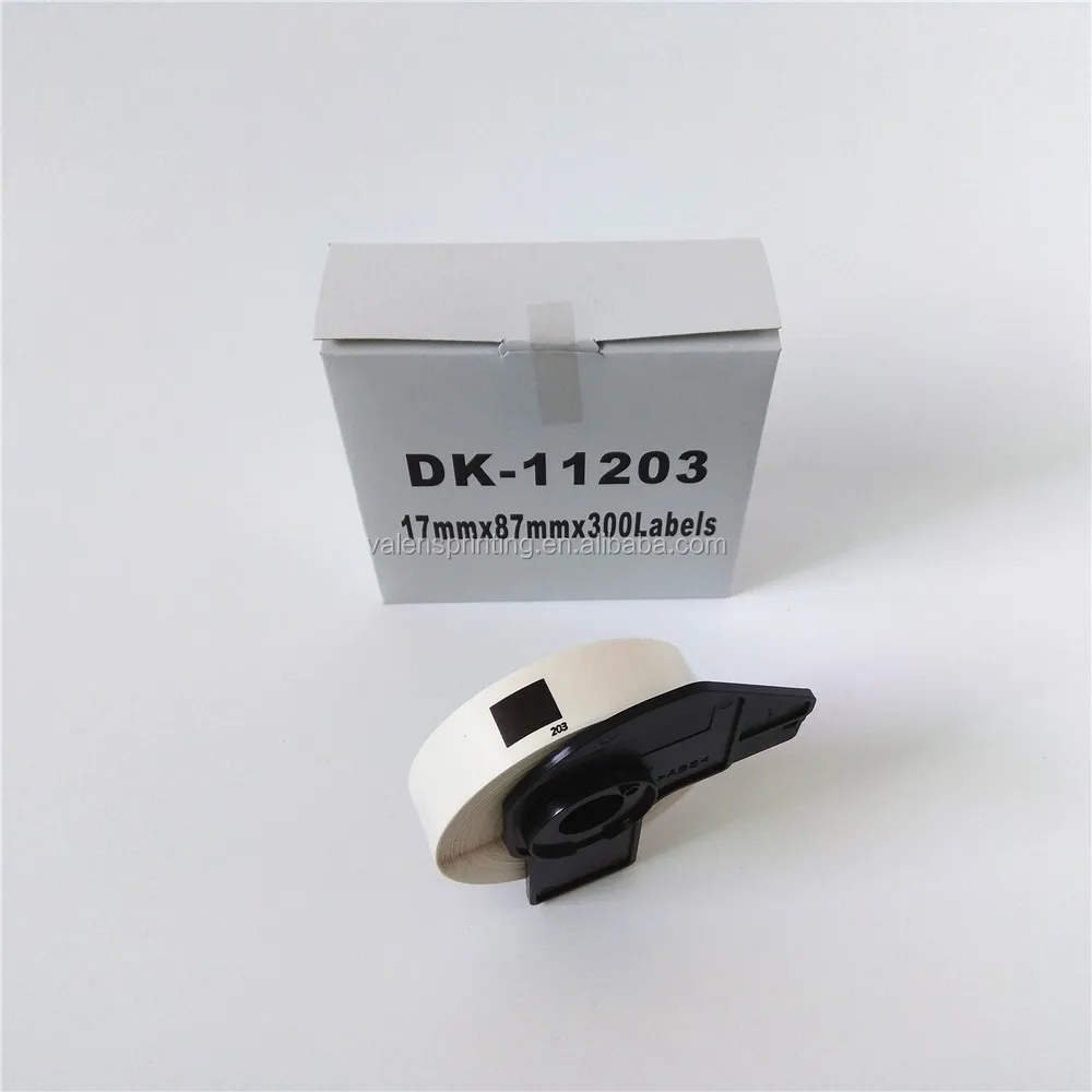 Brother DK 11203 1203 Compatible Labels 17mm x 87mm x 300 labels with plastic frame for QL 570 580 700 800 810W 820NWB1050 1100