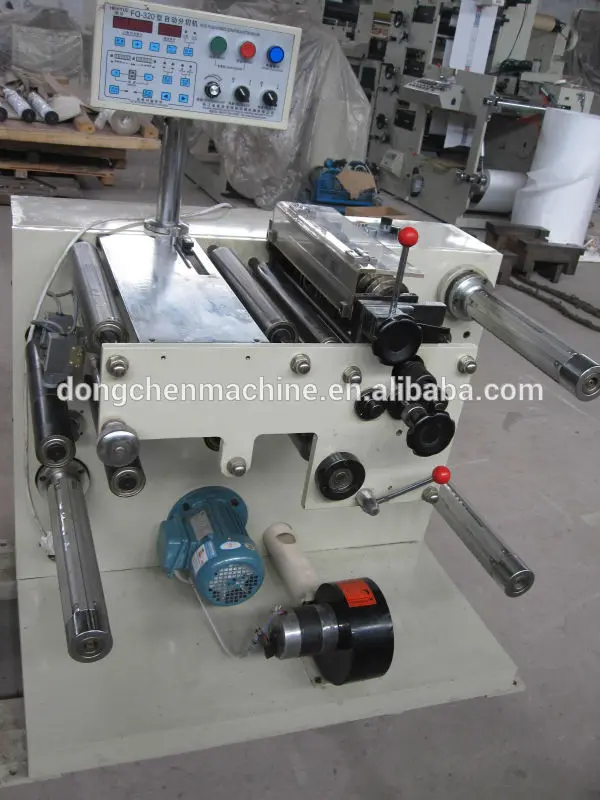 Fq320 бумаги, пвх, bopp этикетки рулона в рулон разрезая машина