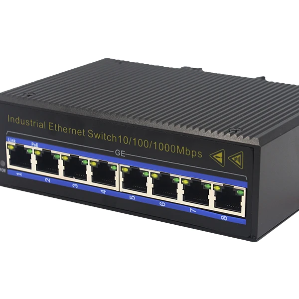 OEM&ODM giga 8-Port unmanaged network poe  industrial  Switch for IP camera