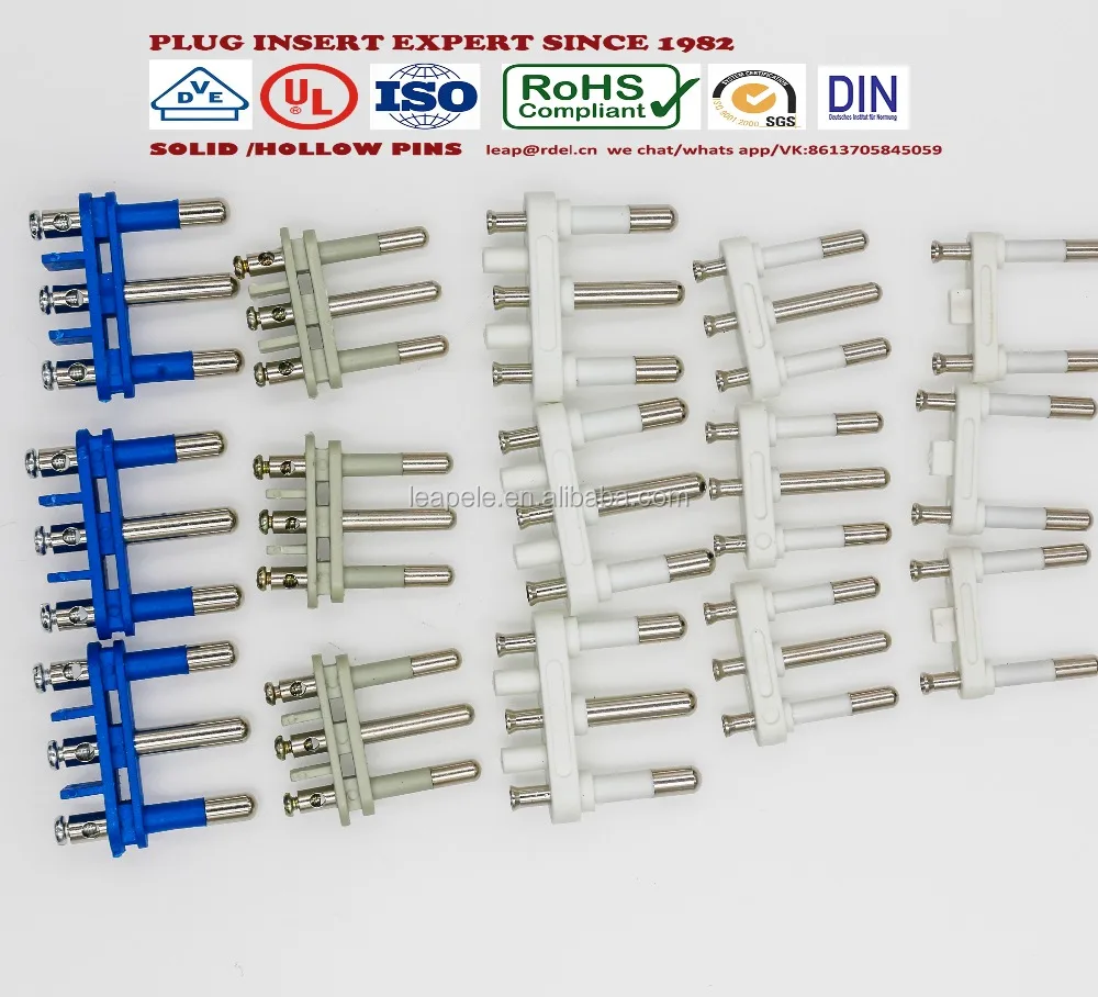 Italy 3 Pins Electrical Plug insert/IMQ AC power plug insert TY-0091 SCREWS
