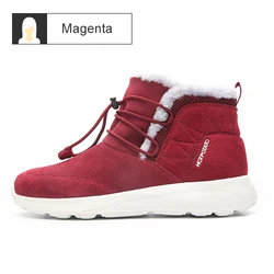 trendy suede winter boots lightweight IP sole fur snow boots for women