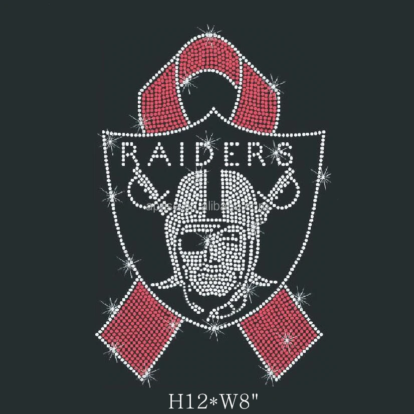 Oakland raiders breast cancer Rhinestone Transfer iron on hotfix motif ribbon