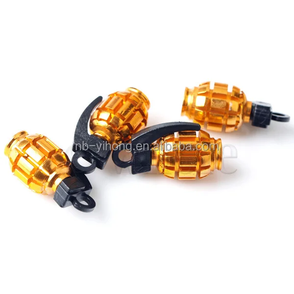 4 x Metal Grenade Design Car Motorcycle Bike Tire Tyre Valve Dust Caps