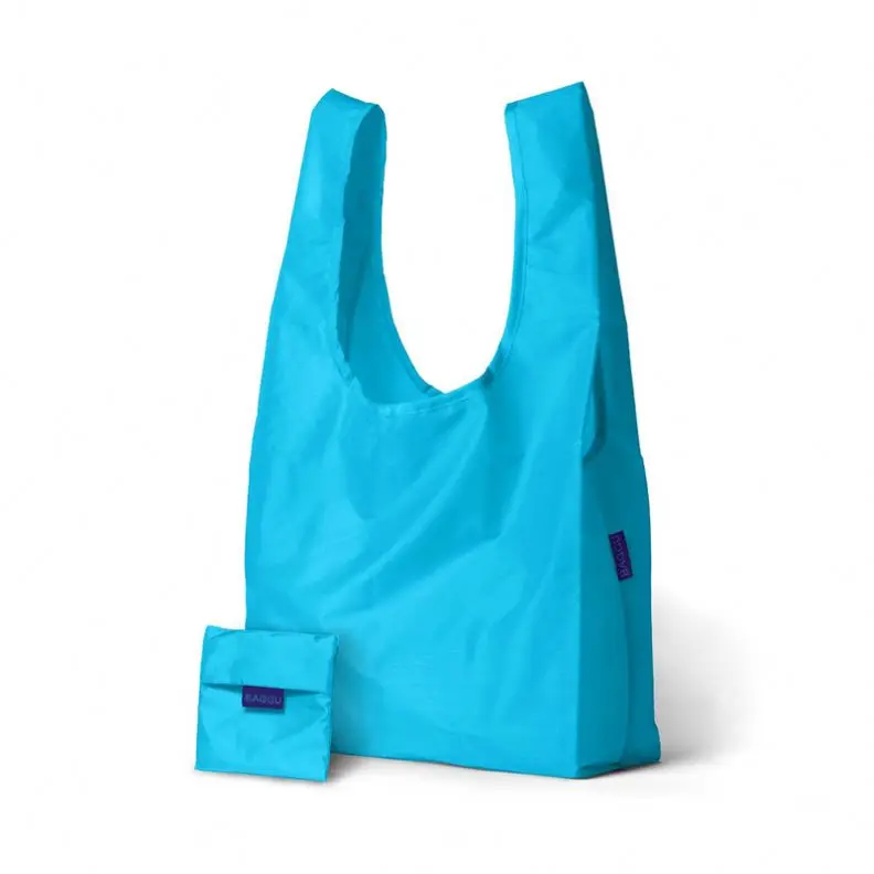 Custom 190t polyester foldable recycle promotional shopping cary pouch bag/Reusable printed nylon folding grocery tote bag