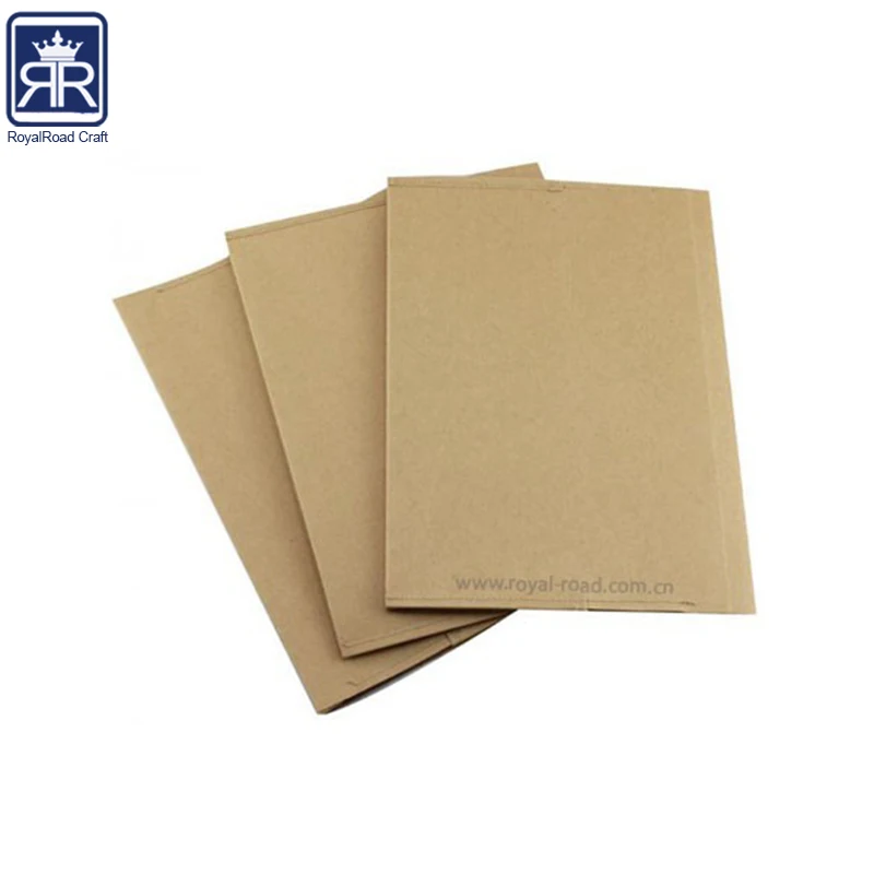 Logo Custom Size Made Kraft Paper file folder with clip and flap