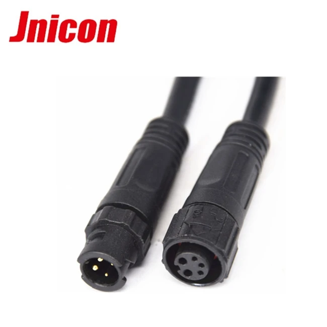 electrical m12 4pin waterproof connector m12 power cable connector