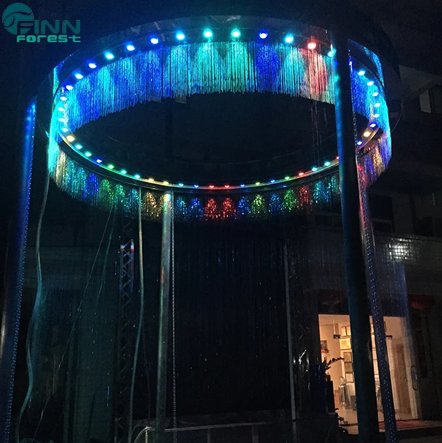 Диаметр 4 м Свадебные украшения Графический водопад занавес и контроллер