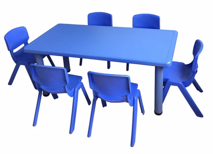 China Factory Supplier Wholesale plastic cheap children nursery Square Moon kindergarten table and chairs
