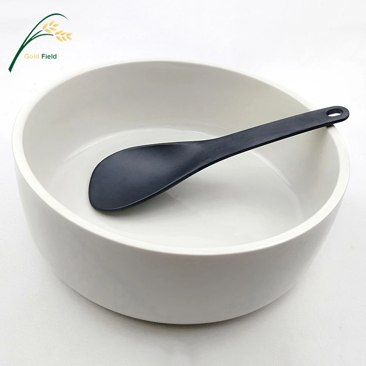 Black Durable Heat Resistant Easy Clean Ramen Alloy Spoon
