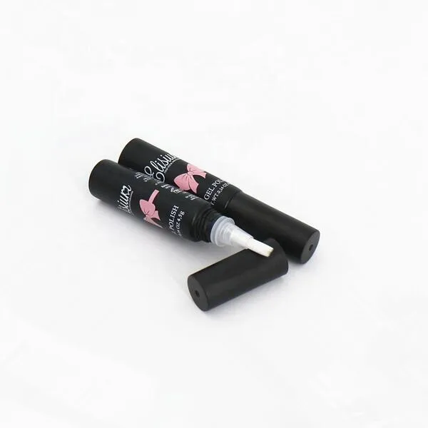 Hot sale matte empty soft lip gloss packaging plastic PE tube with brush