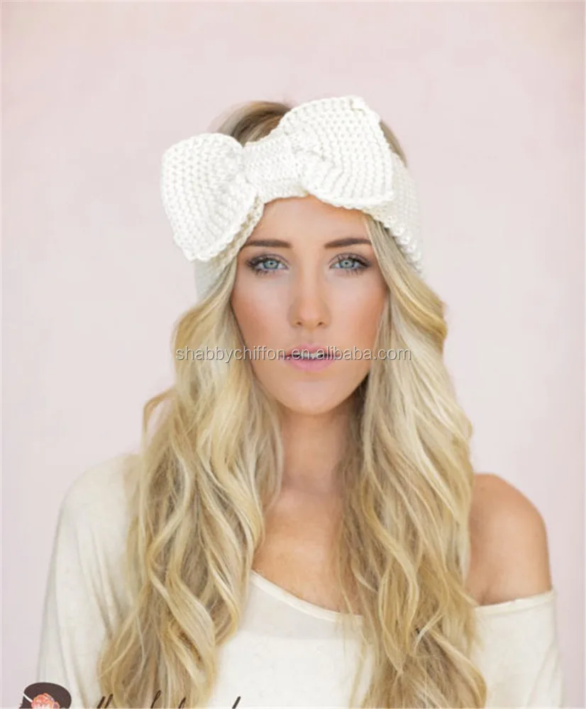
Women Bow Headband ear warmers crochet headwrap Wholesale- Top-selling Women Headwrap 
