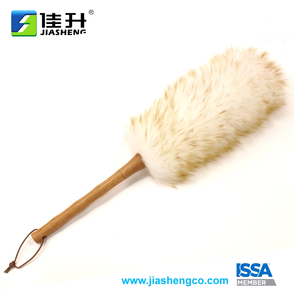 lambswool duster with Bamboo handle Sheepskin duster