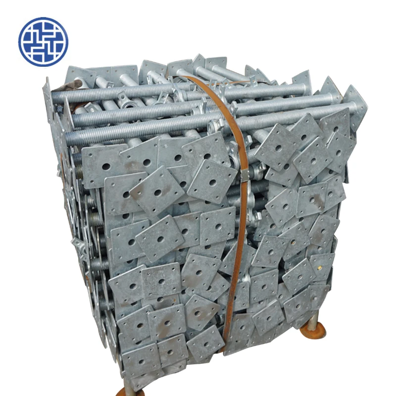 Оцинкованный Регулируемый винтовой домкрат с u-образной головкой