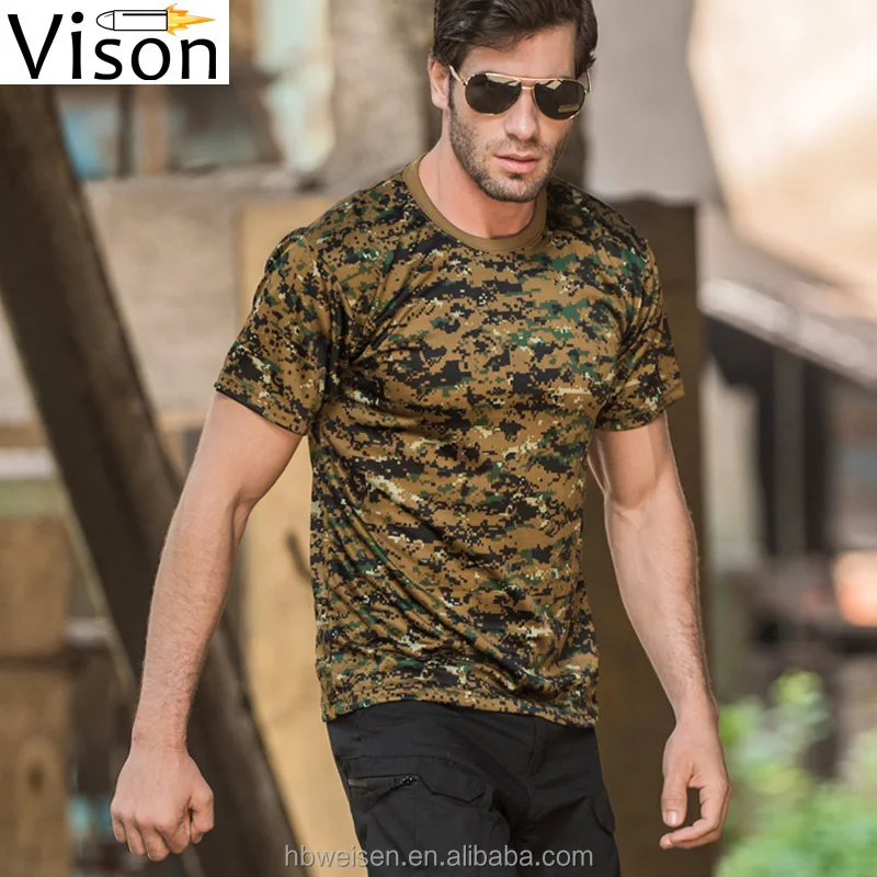 men camouflage t shirt custom hunting camo t-shirt