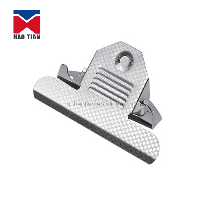 Office supplier durable metal Bright surface jumbo clip butterfly clip menu clip