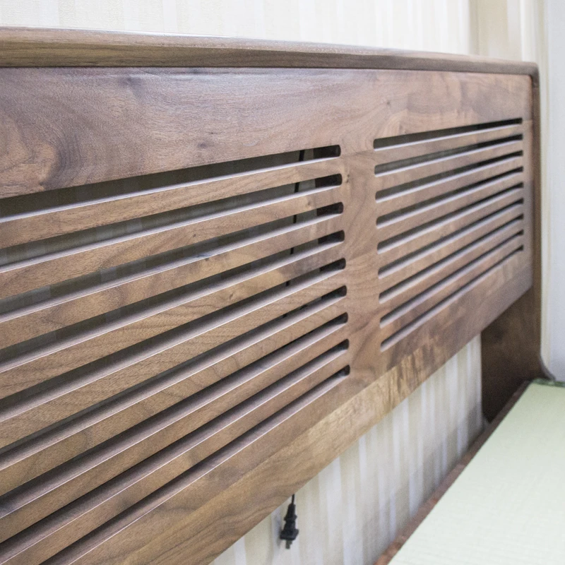 European style North America Black walnut wooden bed