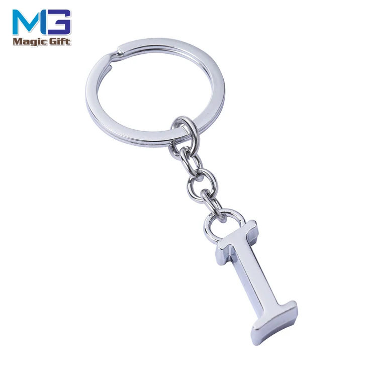 Hot sale A - Z Letter Alloy Phone Pendant Car Keyring Creative Gift letter R keychain metal Pendant