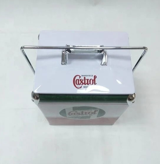 new model 17L metal ice cooler box,metal cooler box,portable ice cooler box