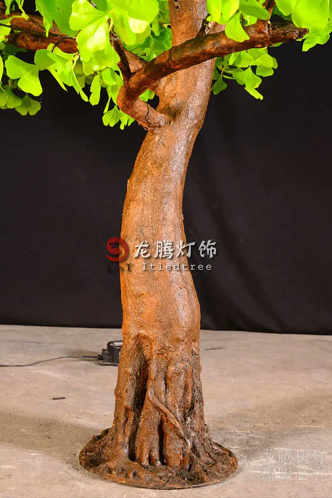 Free shipping spring festival decorative 9 feet High quality Luxury Green LED gingko tree lighting