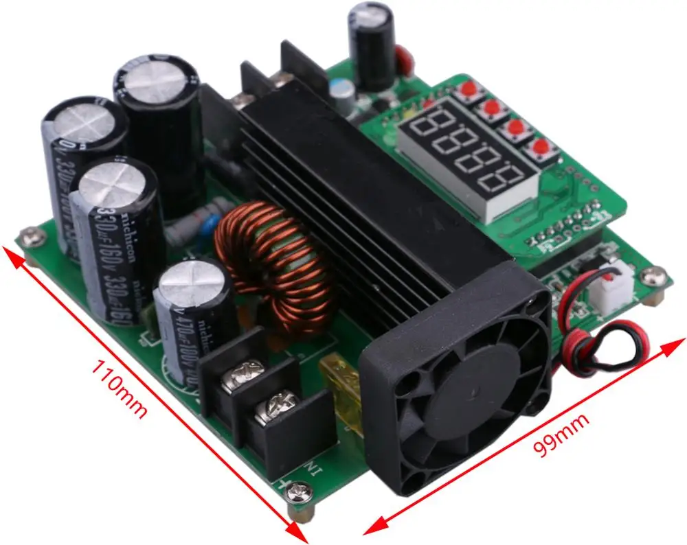 Высокоточный преобразователь постоянного тока B900W с входным напряжением от 8 до 60 в 10-120 В 900 Вт светодиодный контроллер повышающий «сделай сам» трансформатор напряжения модульный регулятор