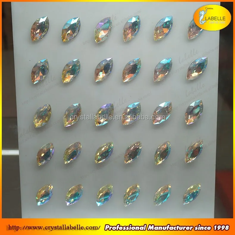 18*25 Teardrop Pear Brass Claw Base Gemstones Emblishment Garment Fabric Sewing on Fitting Acrylic Stones Rhinestones